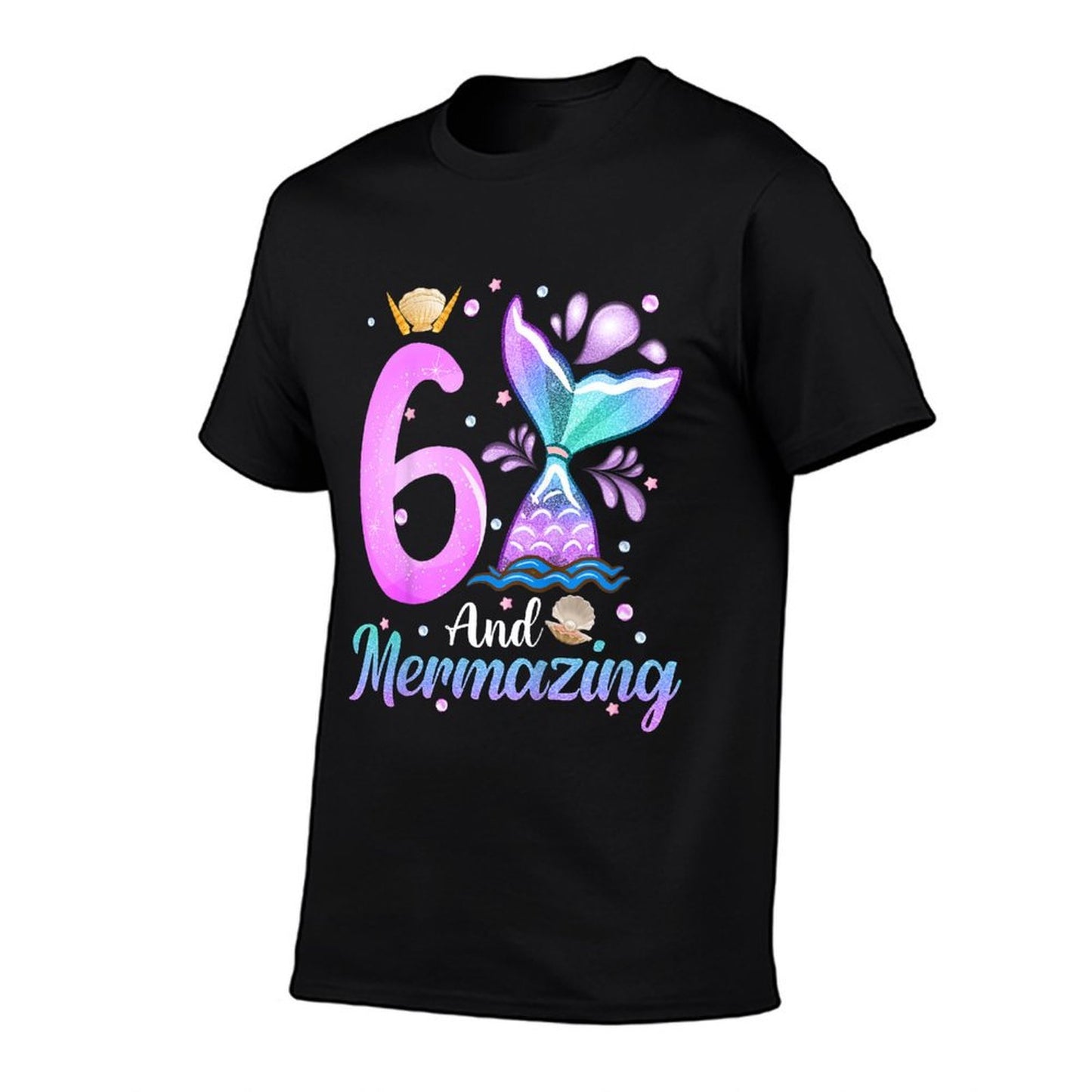 Kids Its My Mermazing 6th Birthday Mermaid Girl Theme 6 Yrs Old  Trendy Pattern T-Shirt