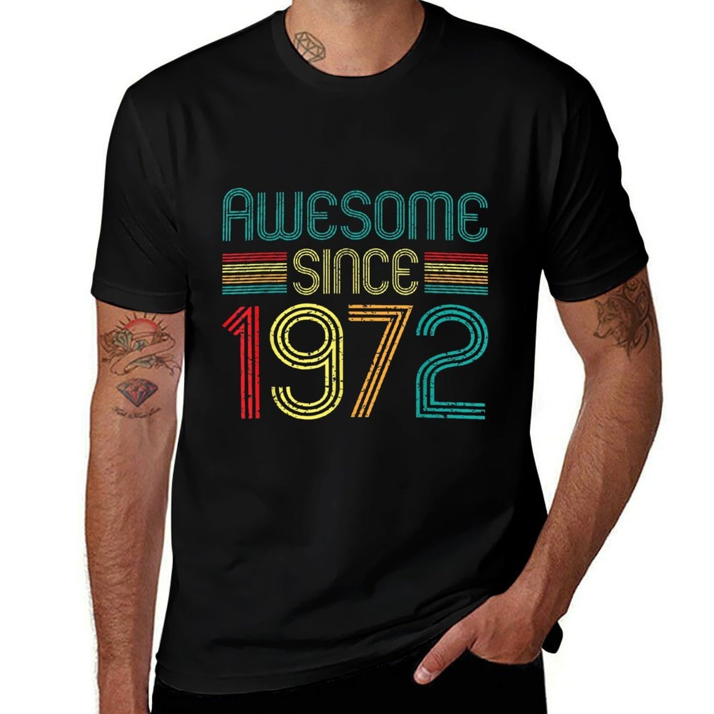 Awesome Since 1972 Retro 50 Years Old Vintage 50th Birthday  Eco-friendly Material T-Shirt