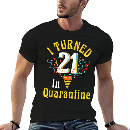 I Turned 21st in Quarantine Retro Tshirt-21st Birthday Women  Polyester Blend T-Shirt
