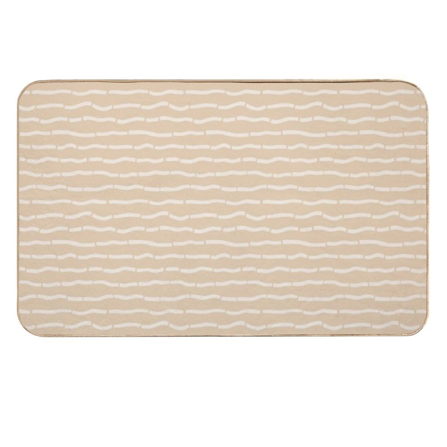 Boho Sand Dunes Cream on Light Tan  Non-Slip Bath Mat