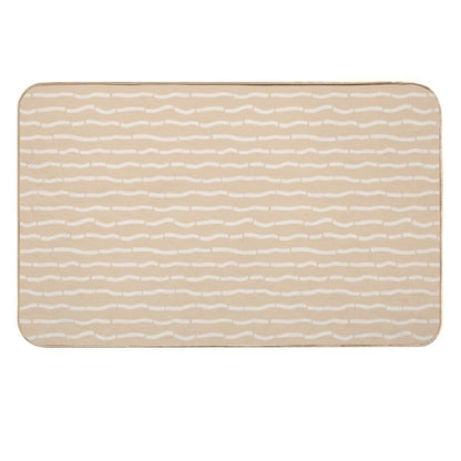 Boho Sand Dunes Cream on Light Tan  Non-Slip Bath Mat