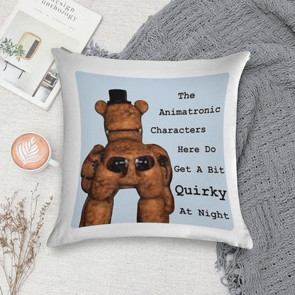 Quirky Animatronics Soft Hidden Zipper Throw Pillow