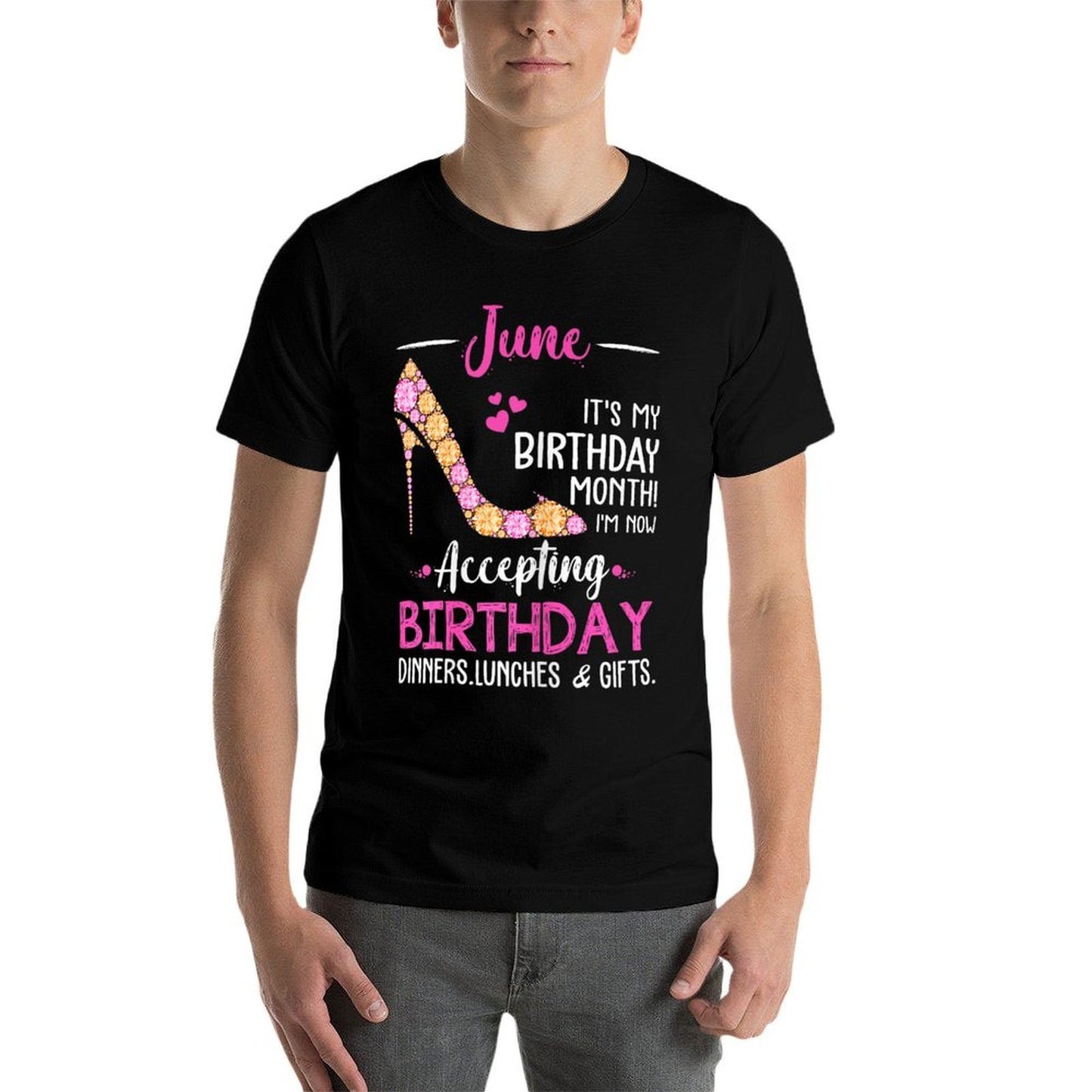 June It's My Birthday Month Tshirt Women Mom Wife Gifts  Polyester Blend T-Shirt