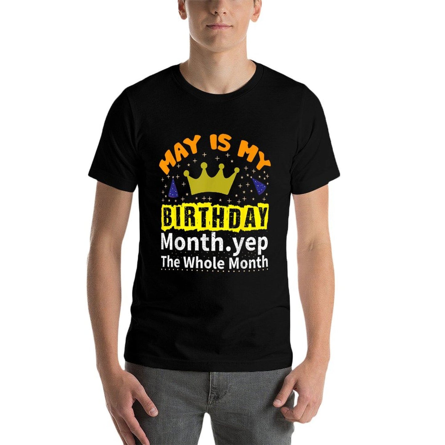 IT'S MY BIRTHDAY MAY Month Groovy Birthday Novelty  High-quality Stitching T-Shirt