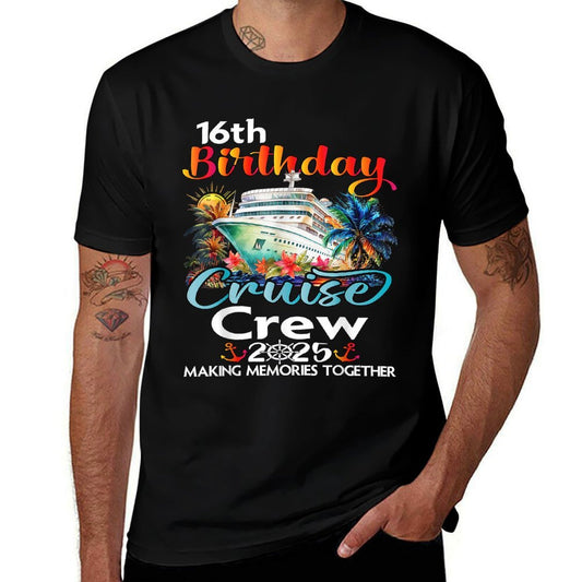 16th Birthday Cruise Crew Friends Family Vacation Matching  Stretchy T-Shirt
