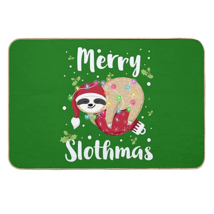 Family Christmas Pajamas, Christmas Pajamas, Matching Family Christmas Pajamas, Family Christmas Shirts, Sloth Christmas Shirt,  High-Traffic Bath Mat