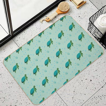Ocean Sea Turtle  Dirt-Trapping Bath Mat