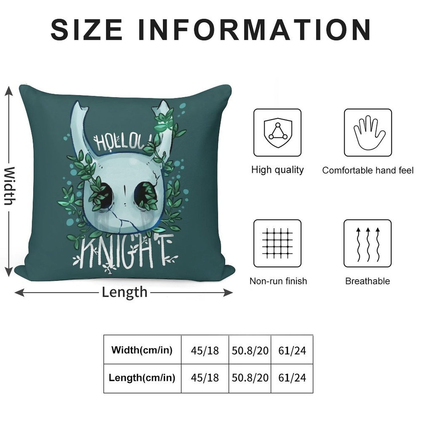 Hollow Knight Soft Fade-Resistant Throw Pillow