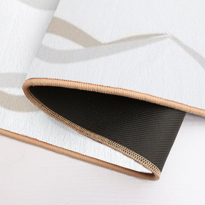 Abstract Waves (Beige)  Odorless Bath Mat