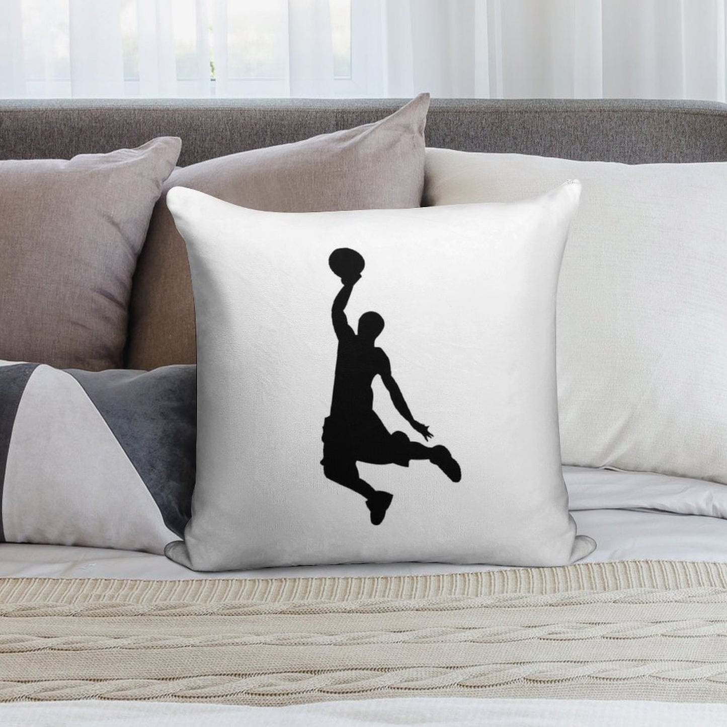 Basketball Player Design Soft Anti-Pilling Throw Pillow