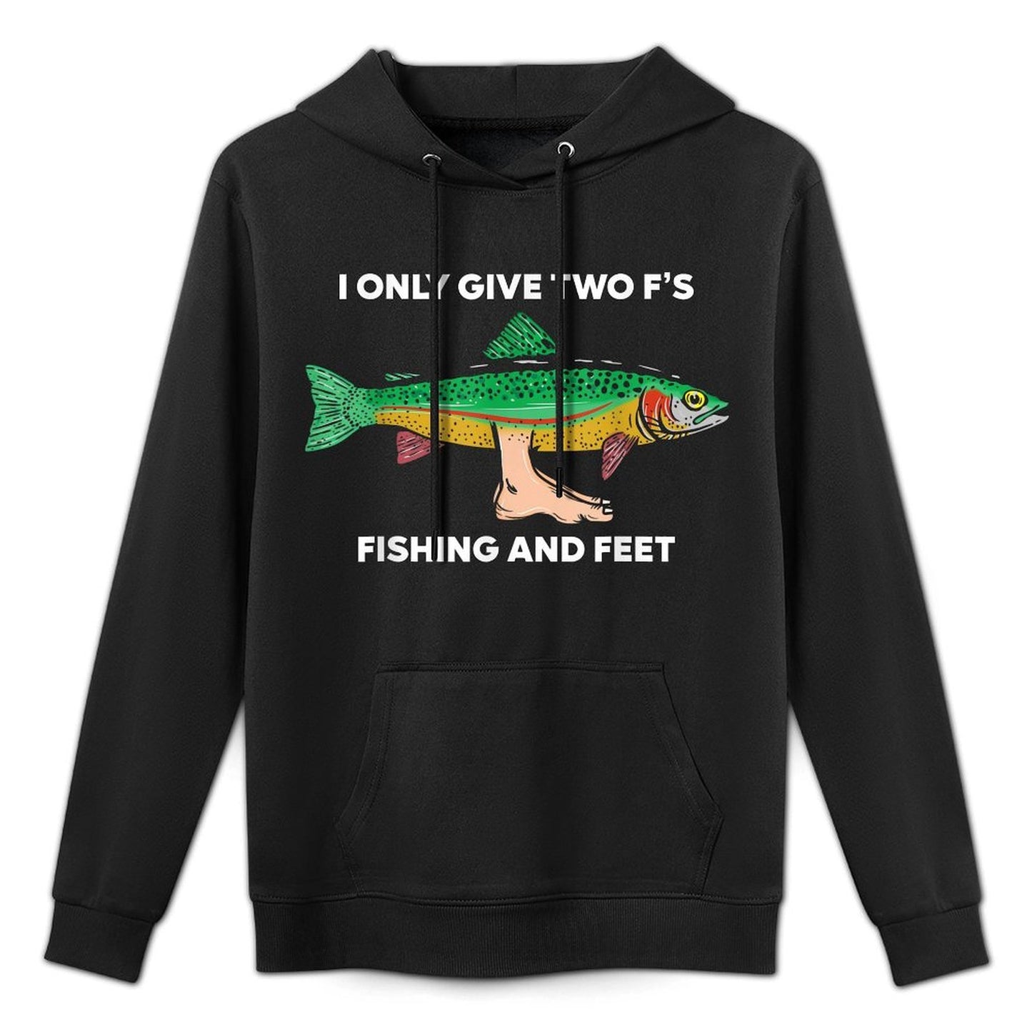 Oddly Specific Apparel Unisex-Adults Fishing Black Small Classic Fit Modern Humor Irony Satirical Design Cotton-Polyester Blend Hoodie