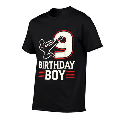 9 Birthday Boy Karate Enthusiast  Stretchy T-Shirt