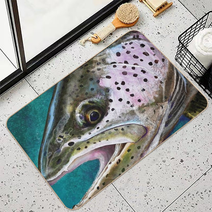 The Steelhead Trout  Easy Maintenance Bath Mat