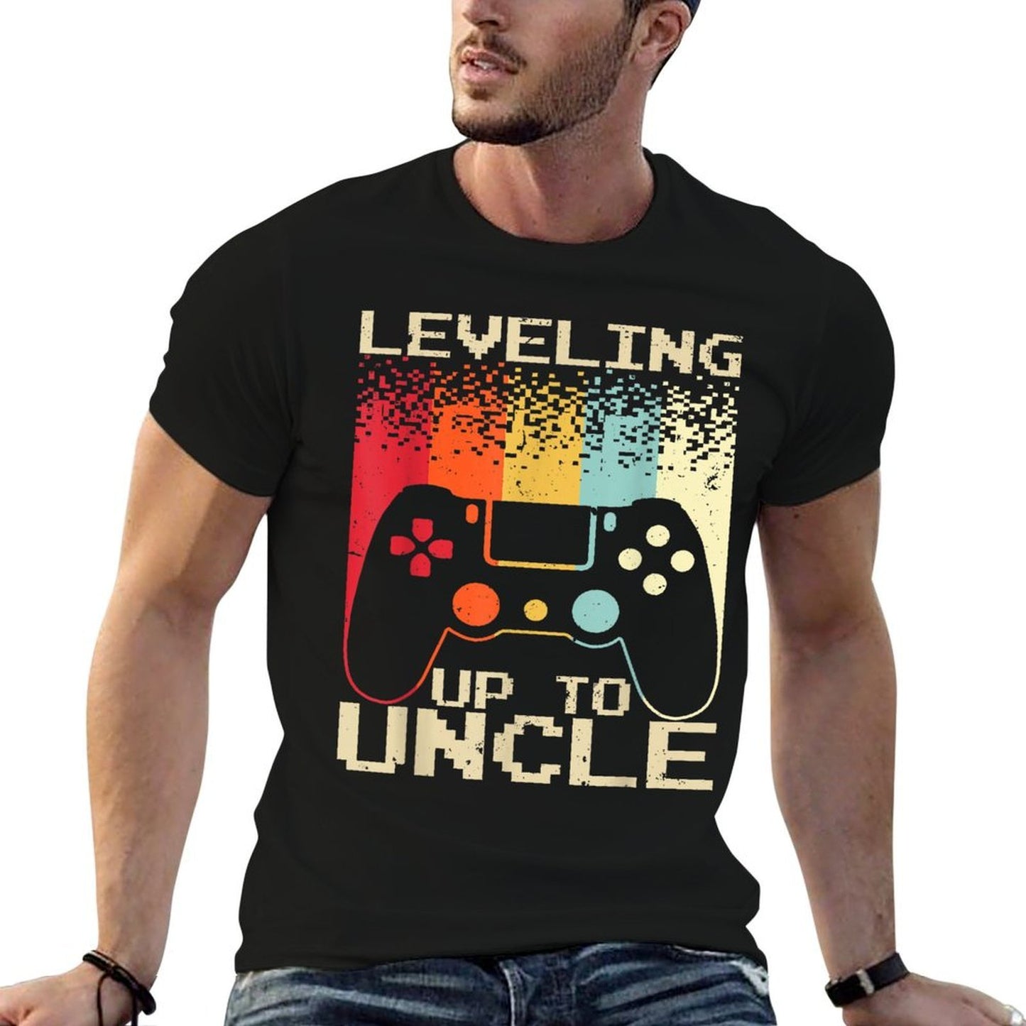 Best New Uncle For Men Boys Soon To Be Uncle Nephew Gamer  Classic T-Shirt