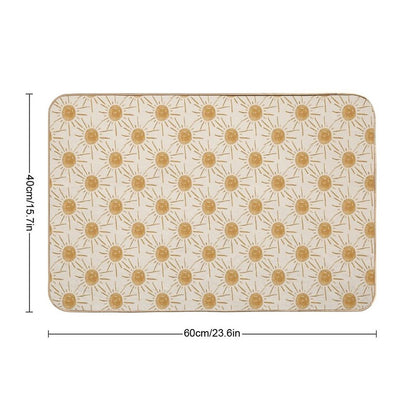 Golden Sun in Beige  Dirt-Trapping Bath Mat