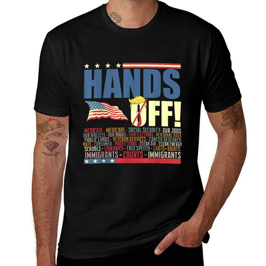 Resist Hands Off Protest Anti Trump  Trendy Pattern T-Shirt