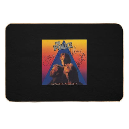 Retro Love Rock Sign Of Time Fan Art Design  Non-Slip Bath Mat