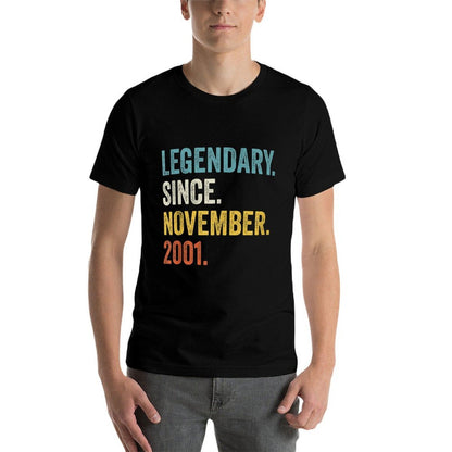 Legendary Since November 2001 21st Birthday  Durable T-Shirt