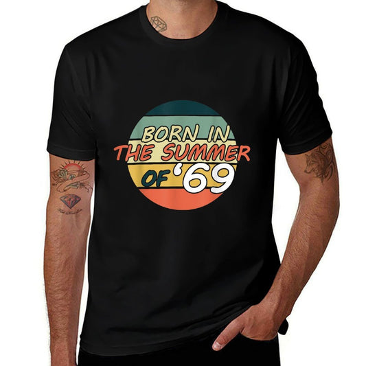 Born In The Summer Of 1969 50th Birthday Vintage  High-quality Stitching T-Shirt