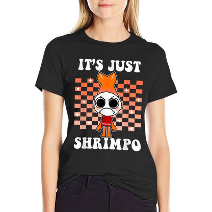 Pebble It's Just Shrimpo Kids Dandy's World Funny  Rolled Sleeves T-Shirt