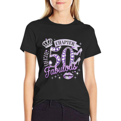 50th Birthday Decorations for Women, 50 And Fabulous  Quick-drying T-Shirt