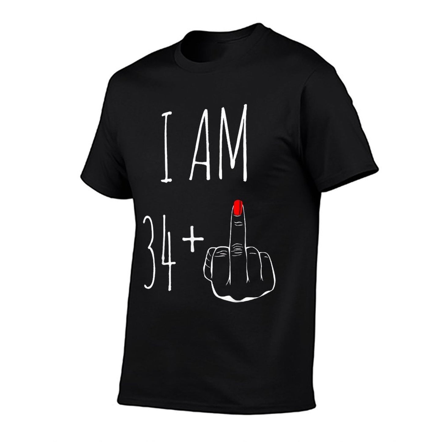 I Am 34 Plus 1 Middle Finger For A 35th Birthday  Moisture-wicking T-Shirt