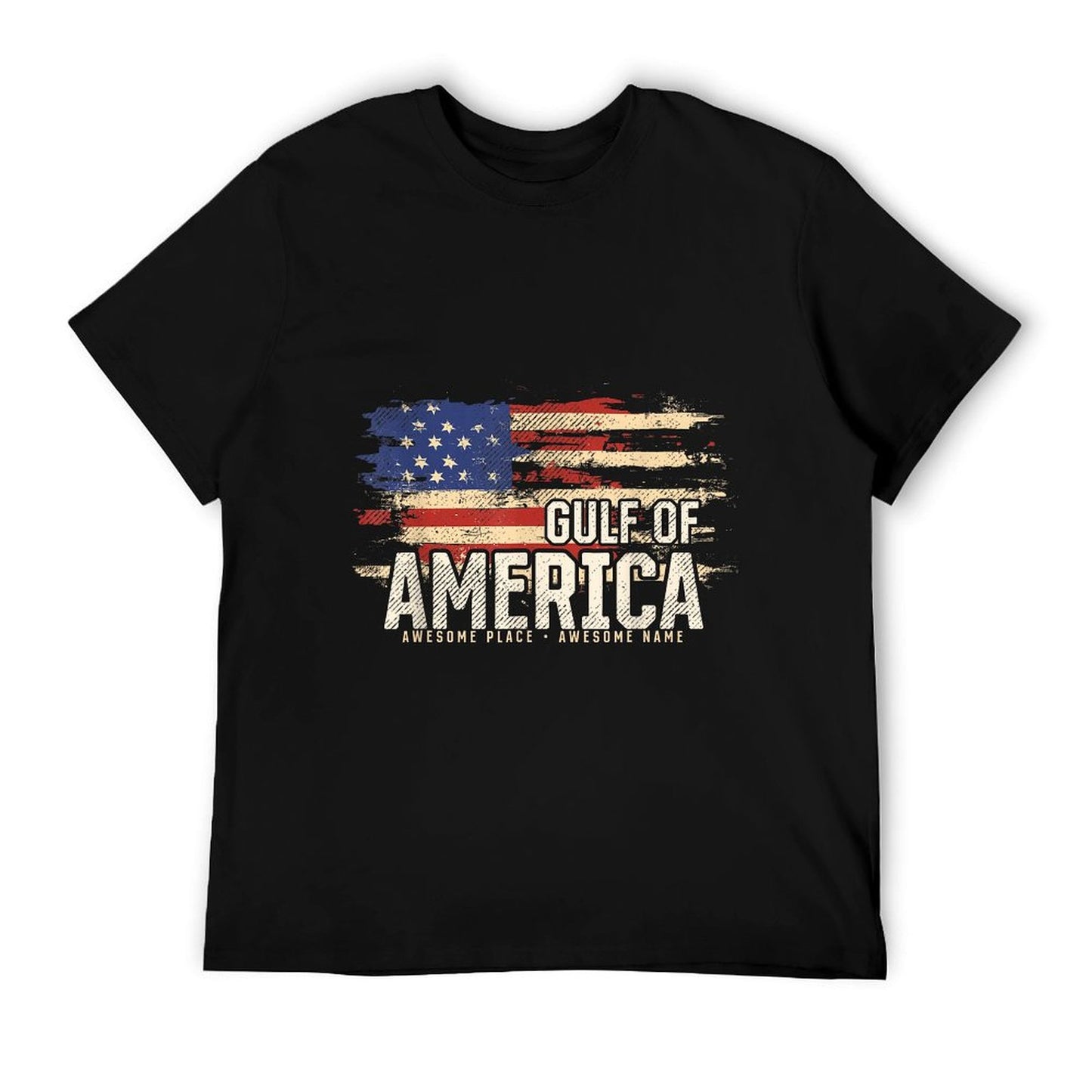 America&#39;s Gulf of USA Grunge Patriotic Wrinkle-resistant T-Shirt
