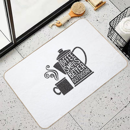Coffee Smells Better  Absorbent Bath Mat