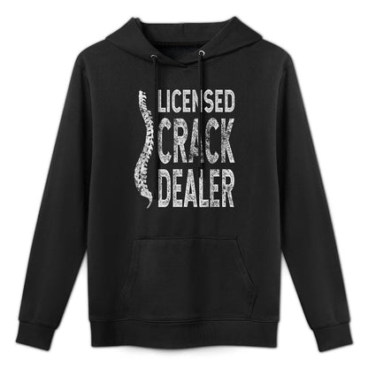 Licensed Crack Dealer Chiropractic Gift, Funny Chiropractor Breathable Fabric Hoodie