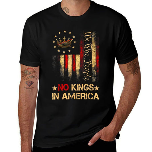 Patriotic Pro-Democracy Protest June 14 No Kings In America  Breathable T-Shirt