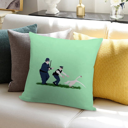 Swan Cops Soft Washable Throw Pillow
