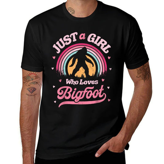 Bigfoot Just A Girl Who Loves Sasquatch Funny Retro Vintage  Soft T-Shirt