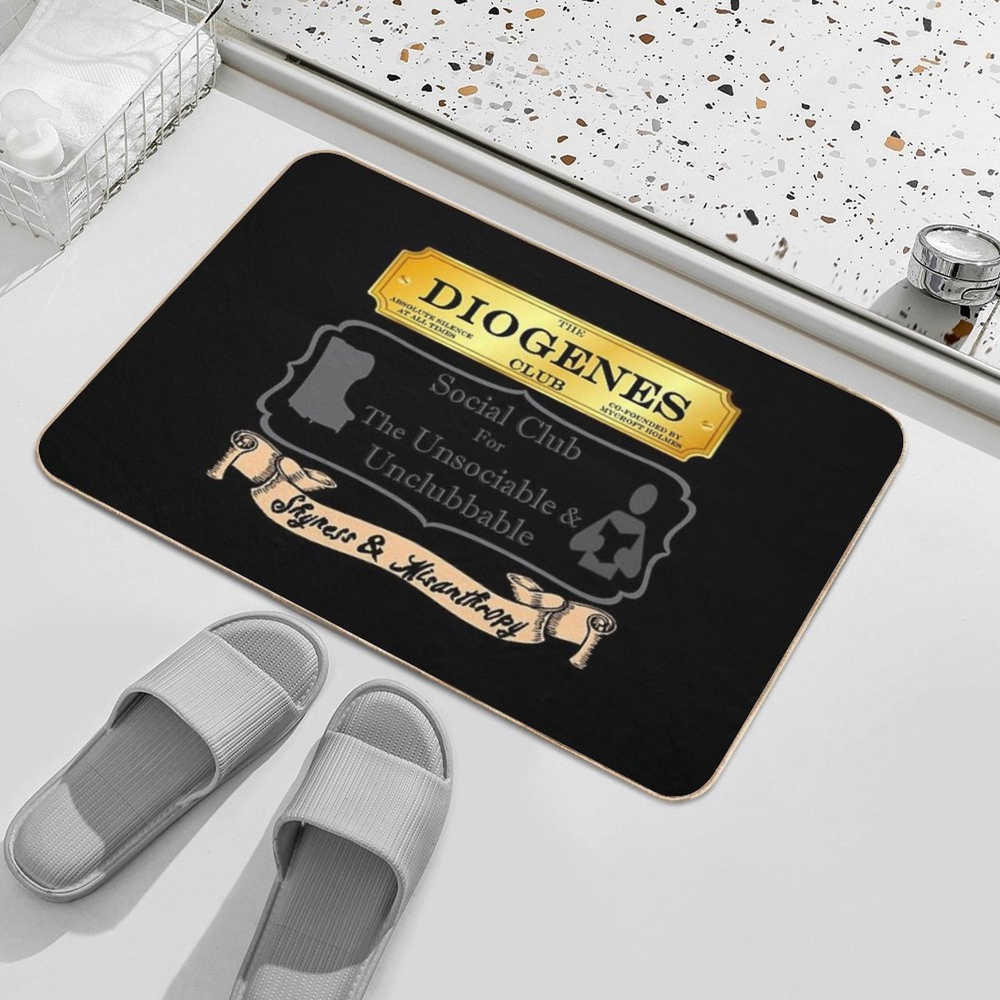 Mycroft Holmes - Diogenes Club - For The Unsociable & Unclubbable  Rapid-Drying Bath Mat