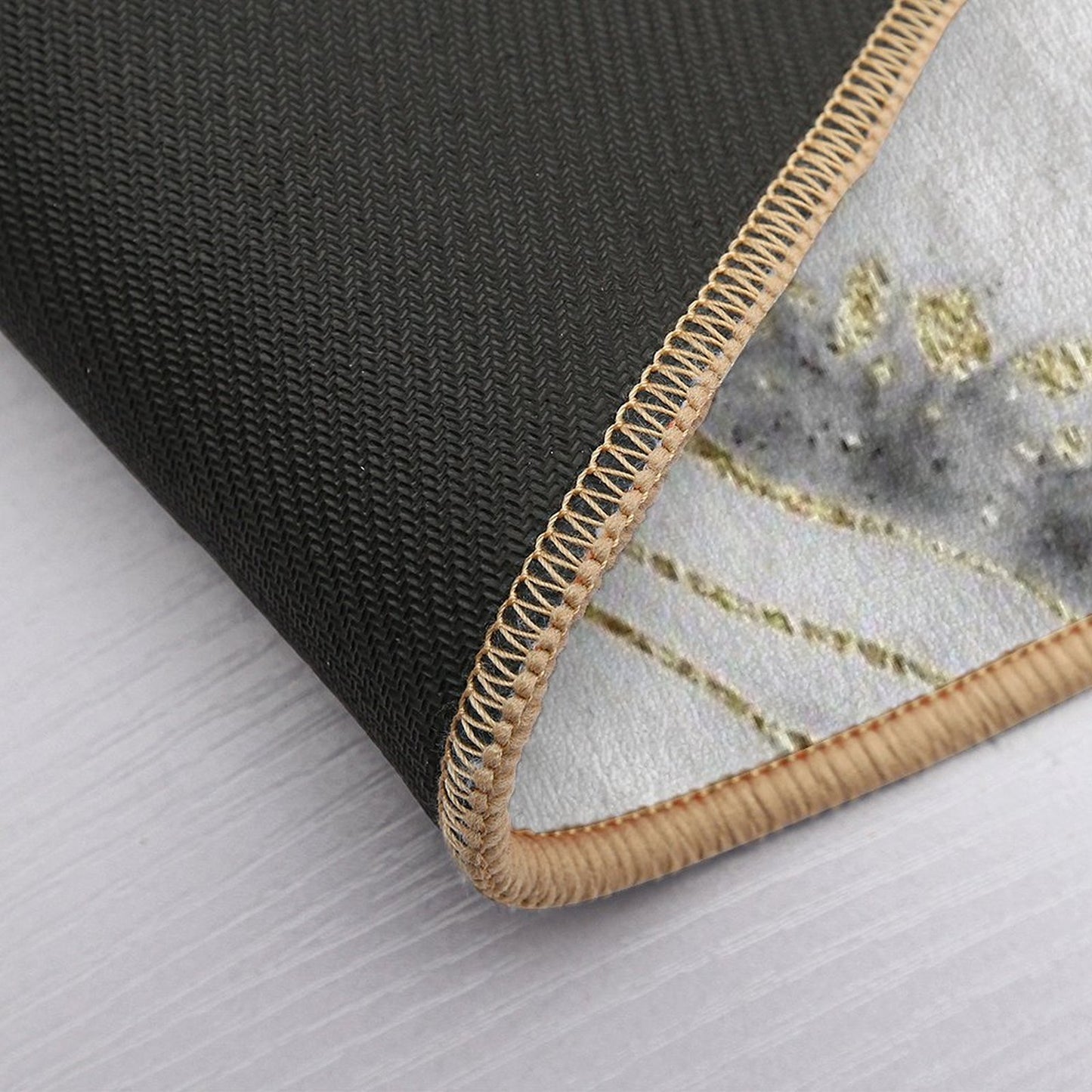 White Agate Gold Foil Glam #1 (Photo of Foil Only - Not Reflective)  Dirt-Trapping Bath Mat