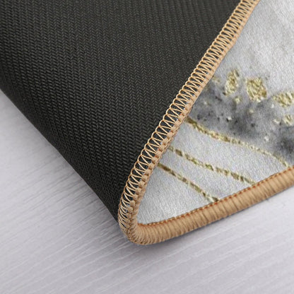 White Agate Gold Foil Glam #1 (Photo of Foil Only - Not Reflective)  Dirt-Trapping Bath Mat