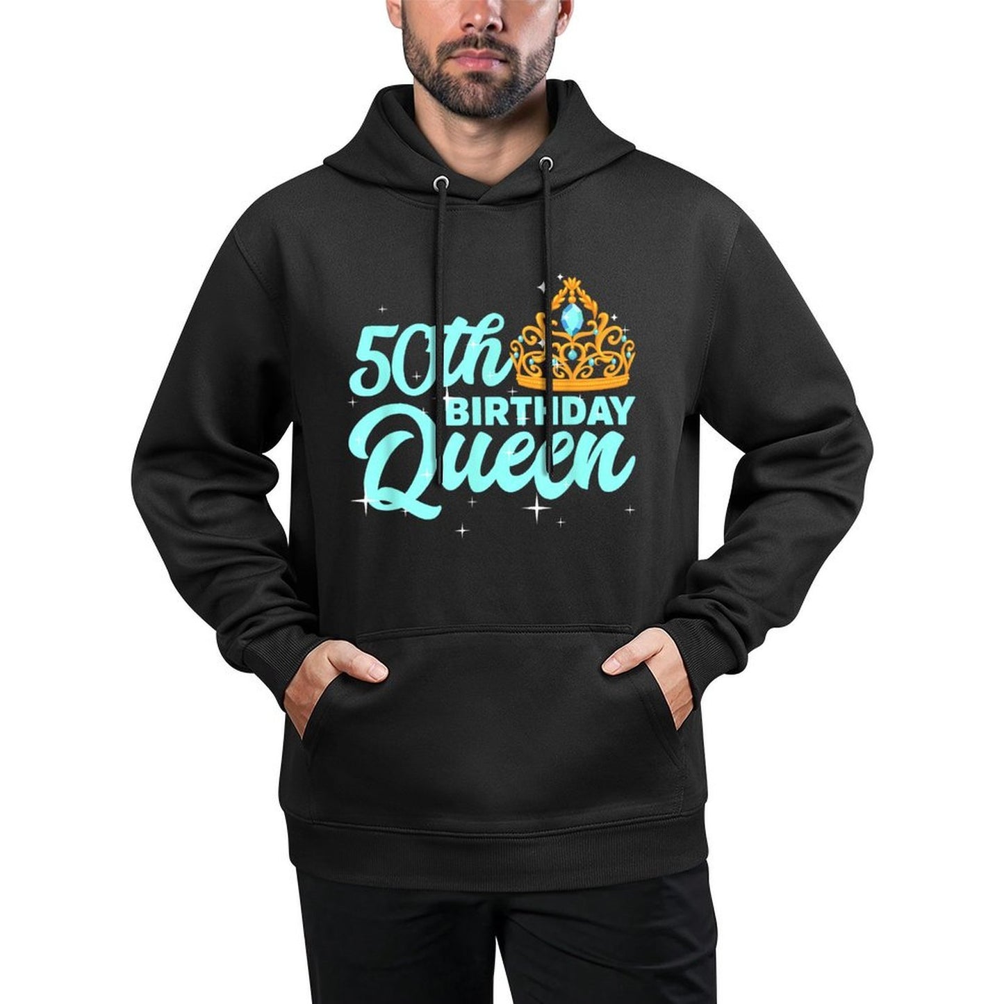 50th Birthday Queen T Celebration Party Fifty Colorfast Hoodie