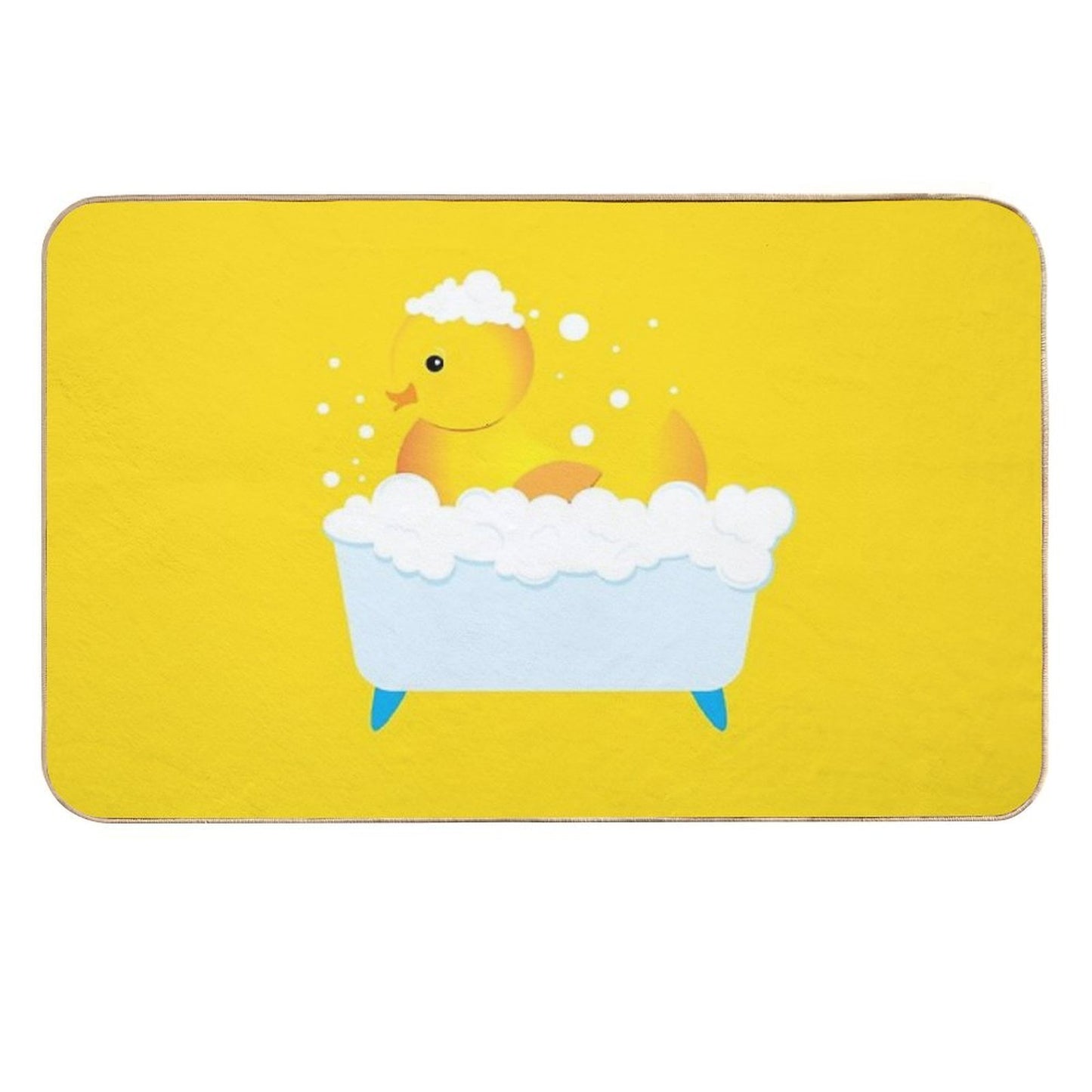 Yellow Duck Take A Bath  Repositionable Bath Mat