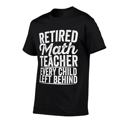 Retired Math Teacher Teaching Retirement Gift  Trendy Pattern T-Shirt