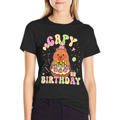 Capy Birthday Funny Capybara Animals Boys Girls Birthday  Lightweight T-Shirt