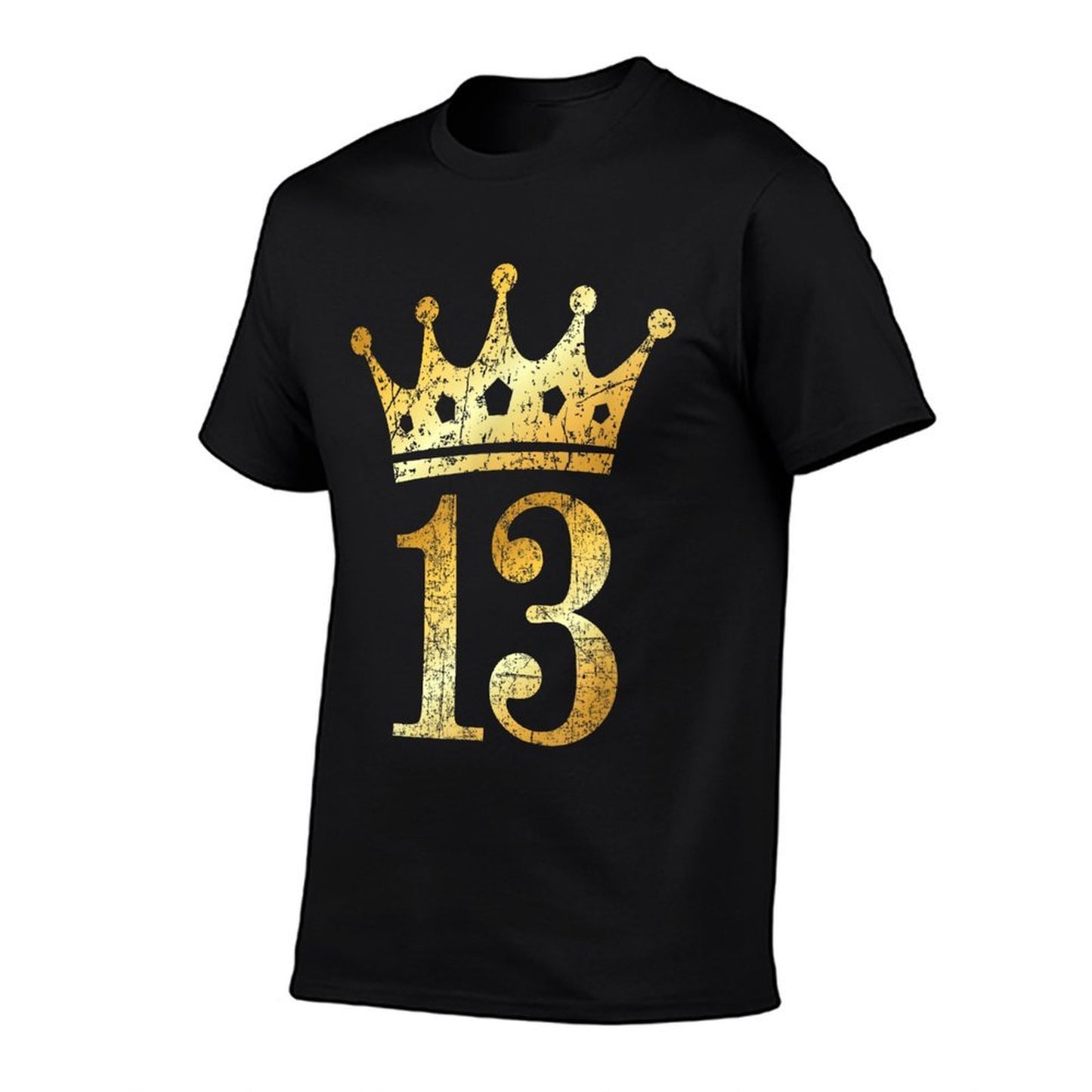Crown Number 13 (Vintage Yellow) 13th Birthday  Vintage-inspired T-Shirt
