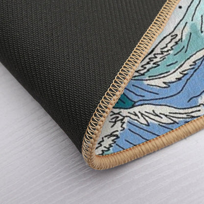 Puffins on The Sea  Alba  Stain-Proof Bath Mat