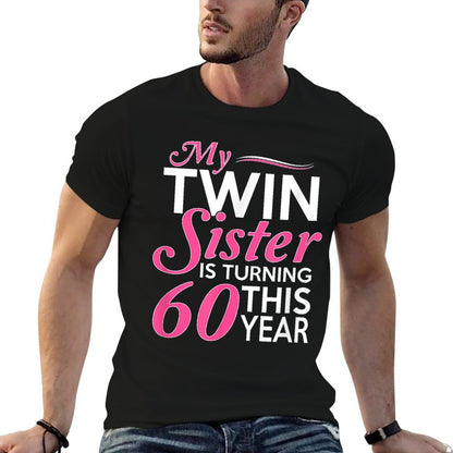 60th Birthday Gifts for Twin Sisters Funny Birth Year  Stretchy T-Shirt