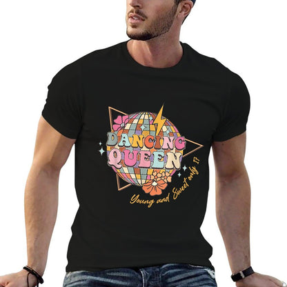 Dancing Queen Foral 17th Birthday Disco Ball  Relaxed-fit T-Shirt