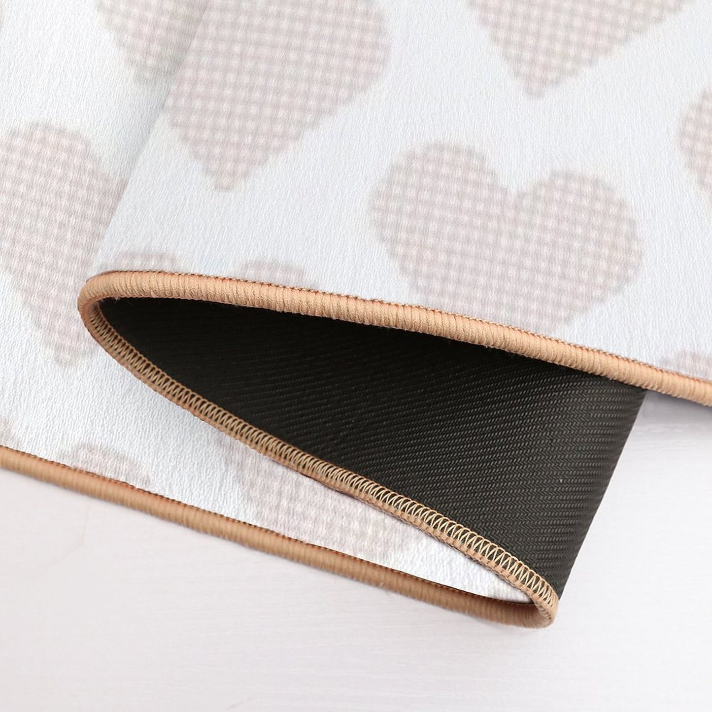 Coral Pink Heart Gingham Warmth  Pet-Safe Bath Mat