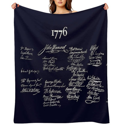 Signers of The Declaration of Independence 1776 Anti-pilling Throw Blanket