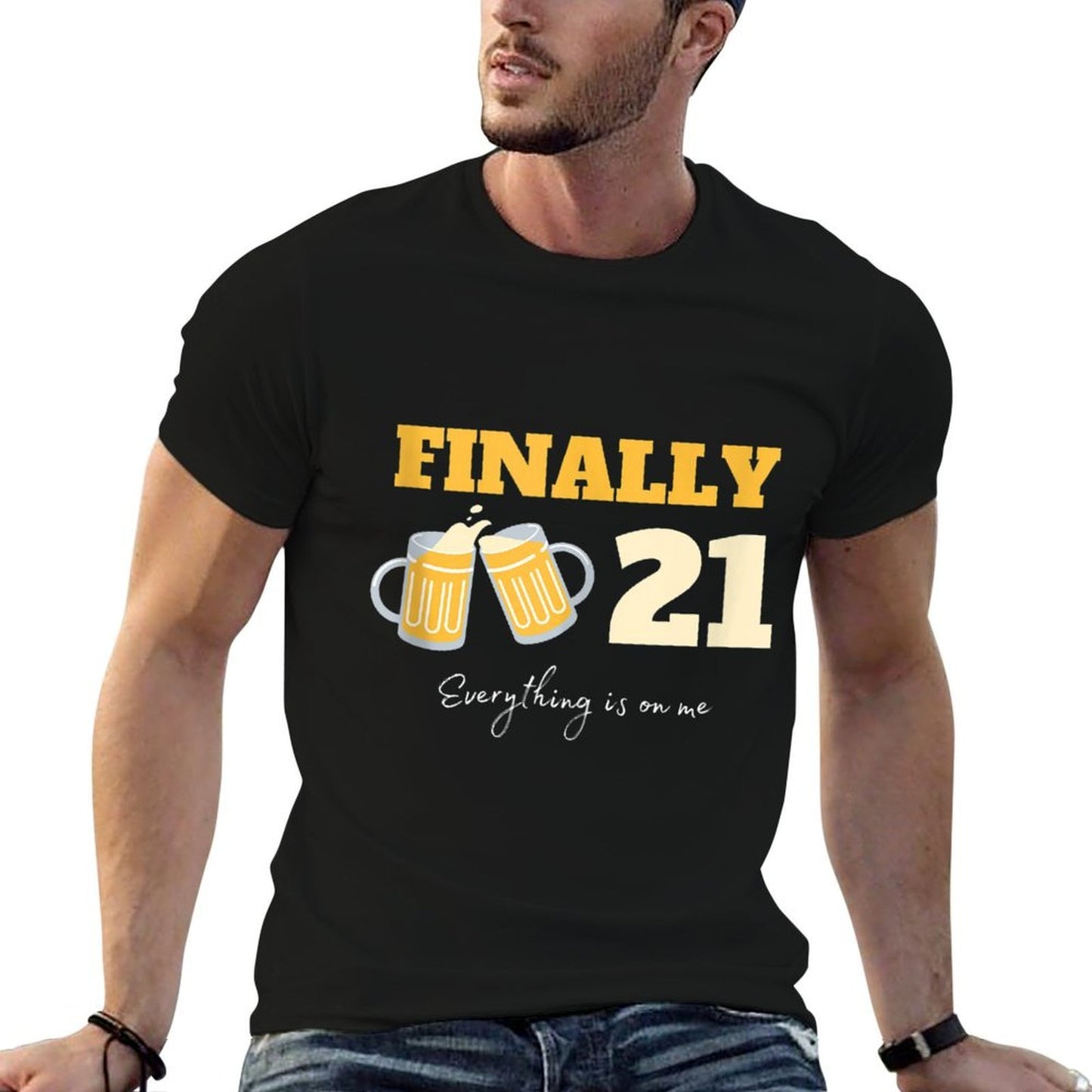 Finally 21-Year-Old Son Daughter Funny Happy 21st Birthday  Quick-drying T-Shirt