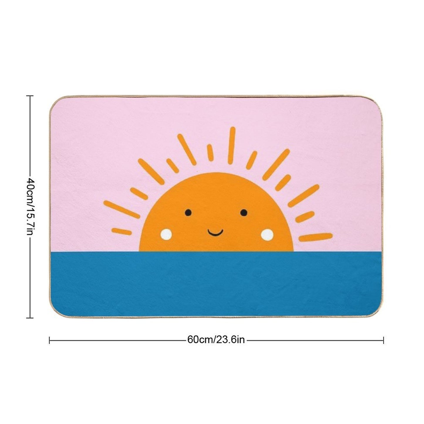 Sun on The Sea  Odorless Bath Mat