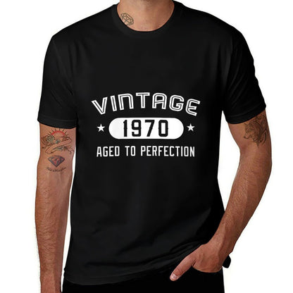 Womens 50th Birthday 1970 Vintage Retro Idea  Moisture-wicking T-Shirt