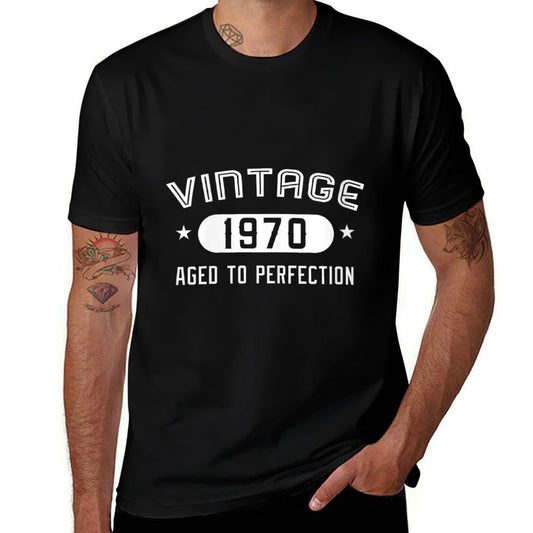 Womens 50th Birthday 1970 Vintage Retro Idea  Moisture-wicking T-Shirt