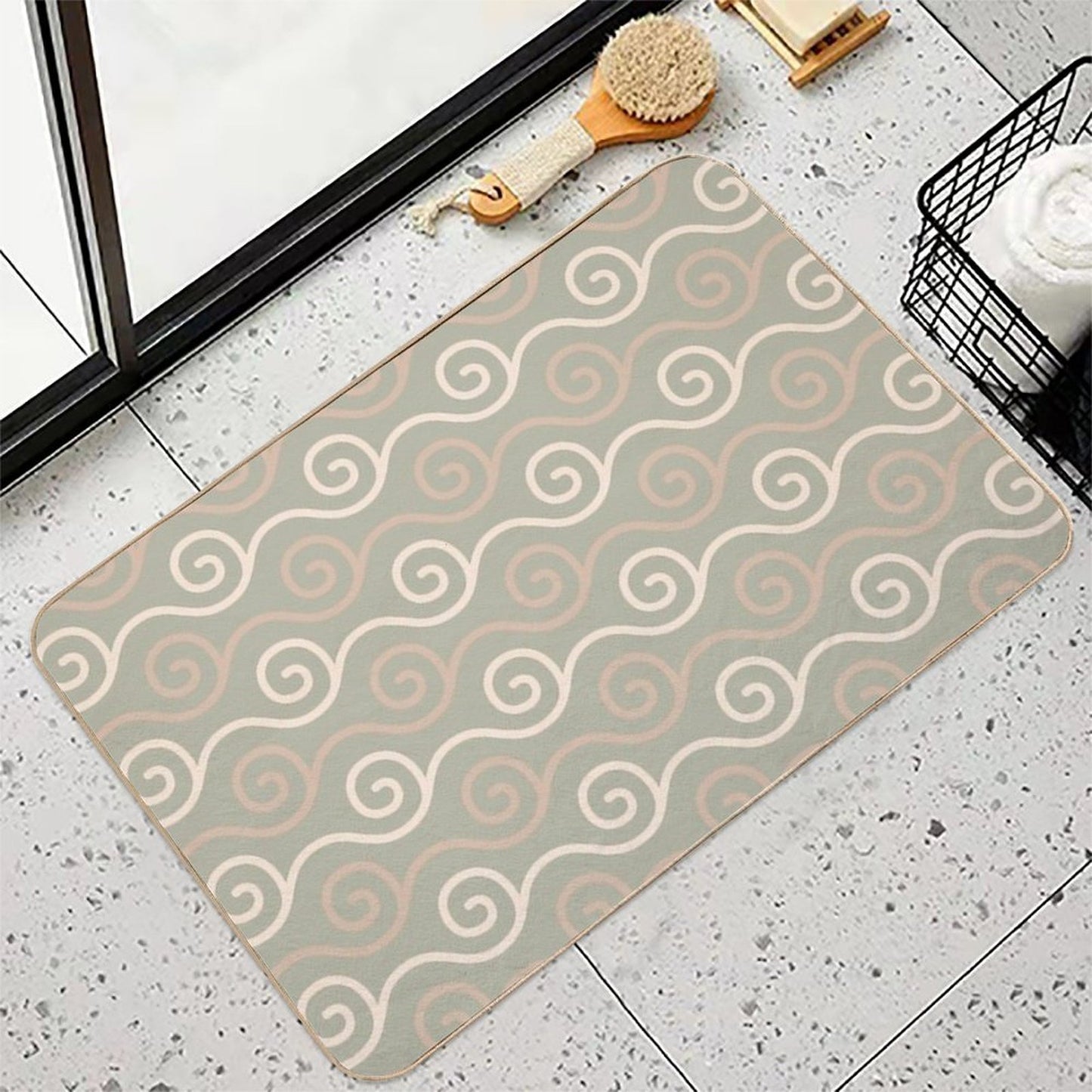 Spiral Lines  Odorless Bath Mat